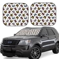 thumbnail image 1 of Disketp 2 Piece Bulldog Sunglasses Face Pattern Windshield Sunshades,Folding Windshield Sun Shade For Car Suv Trucks Sedan,Blocks Uv Rays Sun Visor Protector-Medium, 1 of 7
