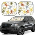 thumbnail image 1 of Disketp 2 Piece Cartoon Monkey Pattern Windshield Sunshades,Folding Windshield Sun Shade For Car Suv Trucks Sedan,Blocks Uv Rays Sun Visor Protector-Small, 1 of 7