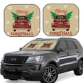 thumbnail image 1 of Disketp 2 Piece Christmas Vintage Red Truck Pattern Windshield Sunshades,Folding Windshield Sun Shade For Car Suv Trucks Sedan,Blocks Uv Rays Sun Visor Protector-Medium, 1 of 7