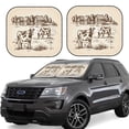thumbnail image 1 of Disketp 2 Piece Cows On The Farm Pattern Windshield Sunshades,Folding Windshield Sun Shade For Car Suv Trucks Sedan,Blocks Uv Rays Sun Visor Protector-Small, 1 of 7