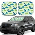 thumbnail image 1 of Disketp 2 Piece Cute Dinosaur Blue Green Pattern Windshield Sunshades,Folding Windshield Sun Shade For Car Suv Trucks Sedan,Blocks Uv Rays Sun Visor Protector-Medium, 1 of 7