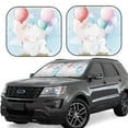 thumbnail image 1 of Disketp 2 Piece Cute Elephant Bunny Flying With Balloon Pattern Windshield Sunshades,Folding Windshield Sun Shade For Car Suv Trucks Sedan,Blocks Uv Rays Sun Visor Protector-Medium, 1 of 7