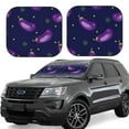 thumbnail image 1 of Disketp 2 Piece Eggplant Pattern Windshield Sunshades,Folding Windshield Sun Shade For Car Suv Trucks Sedan,Blocks Uv Rays Sun Visor Protector-Large, 1 of 7