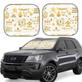thumbnail image 1 of Disketp 2 Piece Farm Bee Cute Honey Pattern Windshield Sunshades,Folding Windshield Sun Shade For Car Suv Trucks Sedan,Blocks Uv Rays Sun Visor Protector-Large, 1 of 7