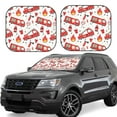 thumbnail image 1 of Disketp 2 Piece Fire Truck Pattern Windshield Sunshades,Folding Windshield Sun Shade For Car Suv Trucks Sedan,Blocks Uv Rays Sun Visor Protector-Small, 1 of 7