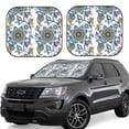 thumbnail image 1 of Disketp 2 Piece Flowers And Butterflies Pattern Windshield Sunshades,Folding Windshield Sun Shade For Car Suv Trucks Sedan,Blocks Uv Rays Sun Visor Protector-Large, 1 of 7
