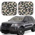 thumbnail image 1 of Disketp 2 Piece Flowers Pattern Windshield Sunshades,Folding Windshield Sun Shade For Car Suv Trucks Sedan,Blocks Uv Rays Sun Visor Protector-Small, 1 of 7