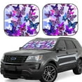 thumbnail image 1 of Disketp 2 Piece Flying Butterflies Pattern Windshield Sunshades,Folding Windshield Sun Shade For Car Suv Trucks Sedan,Blocks Uv Rays Sun Visor Protector-Medium, 1 of 7