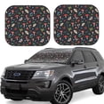 thumbnail image 1 of Disketp 2 Piece Forest Flora And Insects Pattern Windshield Sunshades,Folding Windshield Sun Shade For Car Suv Trucks Sedan,Blocks Uv Rays Sun Visor Protector-Small, 1 of 7
