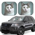 thumbnail image 1 of Disketp 2 Piece Funny Cat Pattern Windshield Sunshades,Folding Windshield Sun Shade For Car Suv Trucks Sedan,Blocks Uv Rays Sun Visor Protector-Small, 1 of 7