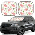 thumbnail image 1 of Disketp 2 Piece Funny Little Pigs Pattern Windshield Sunshades,Folding Windshield Sun Shade For Car Suv Trucks Sedan,Blocks Uv Rays Sun Visor Protector-Large, 1 of 7