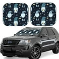 thumbnail image 1 of Disketp 2 Piece Gnome And Snowflakes Pattern Windshield Sunshades,Folding Windshield Sun Shade For Car Suv Trucks Sedan,Blocks Uv Rays Sun Visor Protector-Medium, 1 of 7