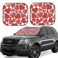 thumbnail image 1 of Disketp 2 Piece Hearts Pattern Windshield Sunshades,Folding Windshield Sun Shade For Car Suv Trucks Sedan,Blocks Uv Rays Sun Visor Protector-Medium, 1 of 7