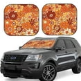 thumbnail image 1 of Disketp 2 Piece Hippie Flower Pattern Windshield Sunshades,Folding Windshield Sun Shade For Car Suv Trucks Sedan,Blocks Uv Rays Sun Visor Protector-Medium, 1 of 7