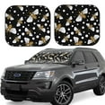 thumbnail image 1 of Disketp 2 Piece Honey Bees At Night Pattern Windshield Sunshades,Folding Windshield Sun Shade For Car Suv Trucks Sedan,Blocks Uv Rays Sun Visor Protector-Small, 1 of 7