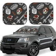 thumbnail image 1 of Disketp 2 Piece Japanese Sushi Hashi Pattern Windshield Sunshades,Folding Windshield Sun Shade For Car Suv Trucks Sedan,Blocks Uv Rays Sun Visor Protector-Small, 1 of 7