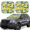 thumbnail image 1 of Disketp 2 Piece Lemon Seamless Pattern Oil Painting Effect Pattern Windshield Sunshades,Folding Windshield Sun Shade For Car Suv Trucks Sedan,Blocks Uv Rays Sun Visor Protector-Large, 1 of 7