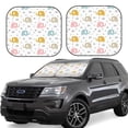 thumbnail image 1 of Disketp 2 Piece Little Elephant Pattern Windshield Sunshades,Folding Windshield Sun Shade For Car Suv Trucks Sedan,Blocks Uv Rays Sun Visor Protector-Large, 1 of 7