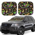 thumbnail image 1 of Disketp 2 Piece Mardi Gras3 Pattern Windshield Sunshades,Folding Windshield Sun Shade For Car Suv Trucks Sedan,Blocks Uv Rays Sun Visor Protector-Small, 1 of 7
