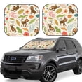 thumbnail image 1 of Disketp 2 Piece Monkeys In The Jungle Pattern Windshield Sunshades,Folding Windshield Sun Shade For Car Suv Trucks Sedan,Blocks Uv Rays Sun Visor Protector-Large, 1 of 7