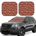 thumbnail image 1 of Disketp 2 Piece Mushroom Pattern Windshield Sunshades,Folding Windshield Sun Shade For Car Suv Trucks Sedan,Blocks Uv Rays Sun Visor Protector-Small, 1 of 7