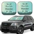thumbnail image 1 of Disketp 2 Piece Not All Those Who Wander Are Lost1 Pattern Windshield Sunshades,Folding Windshield Sun Shade For Car Suv Trucks Sedan,Blocks Uv Rays Sun Visor Protector-Large, 1 of 7