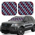 thumbnail image 1 of Disketp 2 Piece Patriotic Star Pattern Pattern Windshield Sunshades,Folding Windshield Sun Shade For Car Suv Trucks Sedan,Blocks Uv Rays Sun Visor Protector-Medium, 1 of 7