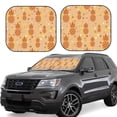 thumbnail image 1 of Disketp 2 Piece Pineapples Pattern Windshield Sunshades,Folding Windshield Sun Shade For Car Suv Trucks Sedan,Blocks Uv Rays Sun Visor Protector-Small, 1 of 7