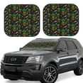 thumbnail image 1 of Disketp 2 Piece Pineapples Pattern Windshield Sunshades,Folding Windshield Sun Shade For Car Suv Trucks Sedan,Blocks Uv Rays Sun Visor Protector-Small, 1 of 7