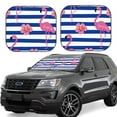 thumbnail image 1 of Disketp 2 Piece Pink Flamingo Pattern Windshield Sunshades,Folding Windshield Sun Shade For Car Suv Trucks Sedan,Blocks Uv Rays Sun Visor Protector-Medium, 1 of 7