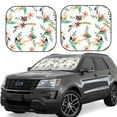 thumbnail image 1 of Disketp 2 Piece Pretty Floral With Leaves Pattern Windshield Sunshades,Folding Windshield Sun Shade For Car Suv Trucks Sedan,Blocks Uv Rays Sun Visor Protector-Large, 1 of 7