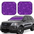 thumbnail image 1 of Disketp 2 Piece Purple Glitter Pattern Windshield Sunshades,Folding Windshield Sun Shade For Car Suv Trucks Sedan,Blocks Uv Rays Sun Visor Protector-Small, 1 of 7