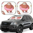 thumbnail image 1 of Disketp 2 Piece Sloth With Donuts1 Pattern Windshield Sunshades,Folding Windshield Sun Shade For Car Suv Trucks Sedan,Blocks Uv Rays Sun Visor Protector-Small, 1 of 7