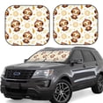 thumbnail image 1 of Disketp 2 Piece Sloth Yoga Pattern Windshield Sunshades,Folding Windshield Sun Shade For Car Suv Trucks Sedan,Blocks Uv Rays Sun Visor Protector-Medium, 1 of 7