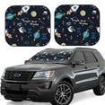 thumbnail image 1 of Disketp 2 Piece Space Pattern Windshield Sunshades,Folding Windshield Sun Shade For Car Suv Trucks Sedan,Blocks Uv Rays Sun Visor Protector-Medium, 1 of 7