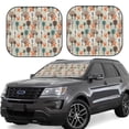 thumbnail image 1 of Disketp 2 Piece Squirrels And Trees Pattern Windshield Sunshades,Folding Windshield Sun Shade For Car Suv Trucks Sedan,Blocks Uv Rays Sun Visor Protector-Medium, 1 of 7