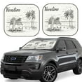 thumbnail image 1 of Disketp 2 Piece Summer Vacation Scene With Camping Van Pattern Windshield Sunshades,Folding Windshield Sun Shade For Car Suv Trucks Sedan,Blocks Uv Rays Sun Visor Protector-Medium, 1 of 7