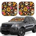 thumbnail image 1 of Disketp 2 Piece Sunflowers Mushrooms Pattern Windshield Sunshades,Folding Windshield Sun Shade For Car Suv Trucks Sedan,Blocks Uv Rays Sun Visor Protector-Small, 1 of 7
