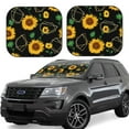 thumbnail image 1 of Disketp 2 Piece Sunflowers Pattern Windshield Sunshades,Folding Windshield Sun Shade For Car Suv Trucks Sedan,Blocks Uv Rays Sun Visor Protector-Small, 1 of 7