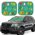 thumbnail image 1 of Disketp 2 Piece Tropical Fruit Pattern Windshield Sunshades,Folding Windshield Sun Shade For Car Suv Trucks Sedan,Blocks Uv Rays Sun Visor Protector-Small, 1 of 7