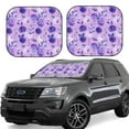 thumbnail image 1 of Disketp 2 Piece Violet Pattern Windshield Sunshades,Folding Windshield Sun Shade For Car Suv Trucks Sedan,Blocks Uv Rays Sun Visor Protector-Medium, 1 of 7
