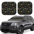 thumbnail image 1 of Disketp 2 Piece Wasp And Florals Pattern Windshield Sunshades,Folding Windshield Sun Shade For Car Suv Trucks Sedan,Blocks Uv Rays Sun Visor Protector-Small, 1 of 7
