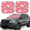 thumbnail image 1 of Disketp 2 Piece Yoga Unicorn Pattern Windshield Sunshades,Folding Windshield Sun Shade For Car Suv Trucks Sedan,Blocks Uv Rays Sun Visor Protector-Small, 1 of 7