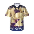 thumbnail image 1 of Disketp 2025 New Year 1 Hawaiian Shirts for Men,Mens Casual Short Sleeve Button Down Shirts Beach Shirt,Small, 1 of 7
