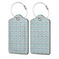 thumbnail image 1 of Disketp 4 Pcs Luggage Tag For Suitcase,Owl Leather Baggage Tag With Stainless Steel Loop Privacy Cover For Women Men Girls, 1 of 5