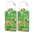 thumbnail image 1 of Disketp 4 Pcs Luggage Tag For Suitcase,St Patrick'S Day6 Leather Baggage Tag With Stainless Steel Loop Privacy Cover For Women Men Girls, 1 of 5