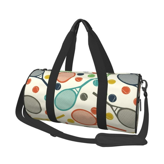 Disketp 45l Foldable Duffel Bag,Water-Resistant Sports Gym Bag,Portable Weekender Bag Lightweight For Travel,Fitness And Camping-Racket And Tennis Ball