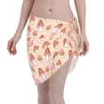 thumbnail image 1 of Disketp 70s Mushroom Women Swimsuit Cover Up Short Chiffon Summer Beach Sarong Bikini Wrap Skirt Bathing Suit, 1 of 5
