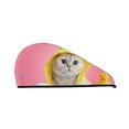 thumbnail image 1 of Disketp A Funny Cat Microfiber Hair Towel Wrap,Hair Drying Towel With Button,Towel Turban,Head Towel To Dry Hair Quickly For Girls And Women, 1 of 8