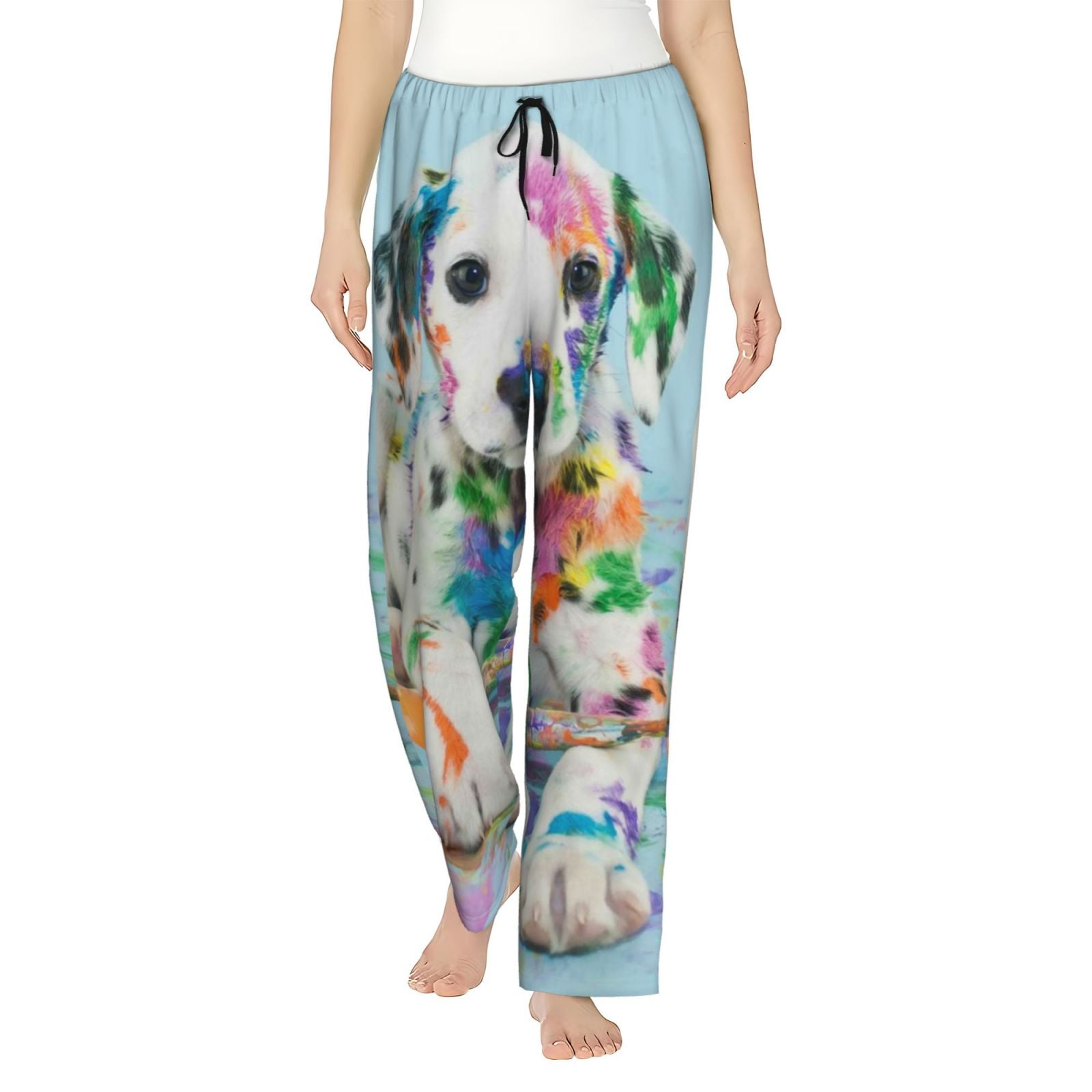 Pre-Order Ruffle Wide Leg Dalmatian Palazzo Pants